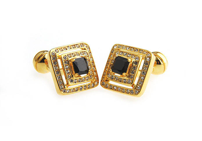  Gold Luxury Cufflinks Crystal Cufflinks Wholesale & Customized  CL641150