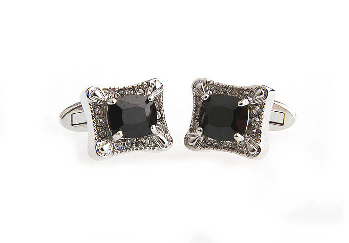  Black White Cufflinks Crystal Cufflinks Wholesale & Customized  CL641156