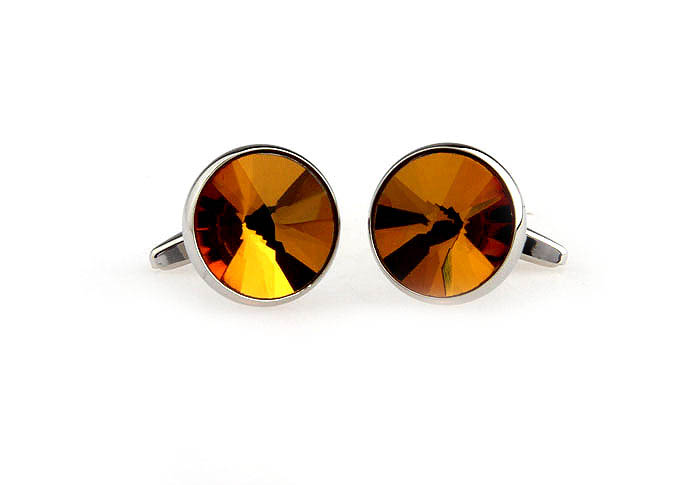  Yellow Lively Cufflinks Crystal Cufflinks Wholesale & Customized  CL651992