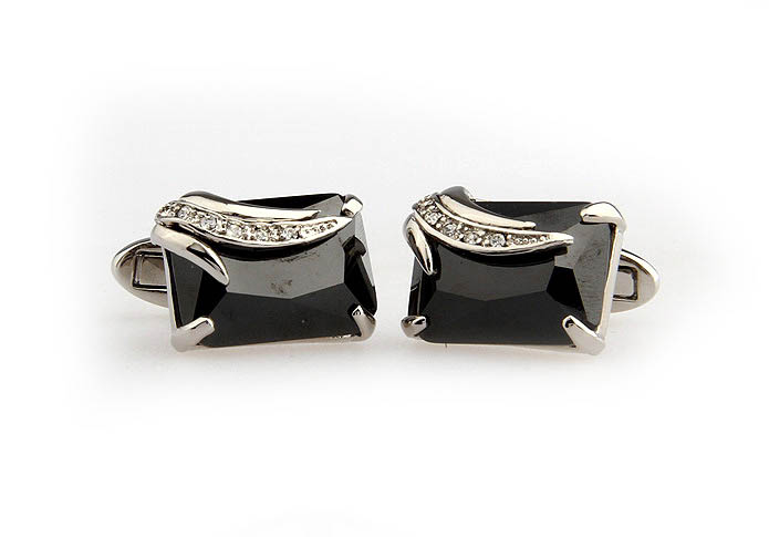  Black White Cufflinks Crystal Cufflinks Wholesale & Customized  CL652058