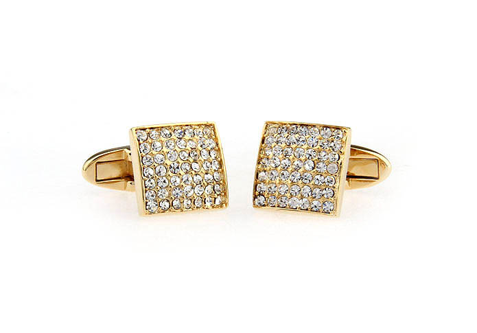  Gold Luxury Cufflinks Crystal Cufflinks Wholesale & Customized  CL652091
