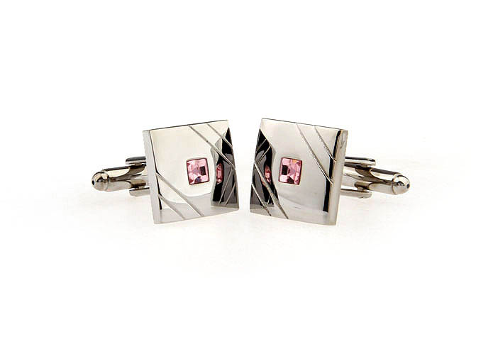  Pink Charm Cufflinks Crystal Cufflinks Wholesale & Customized  CL652101