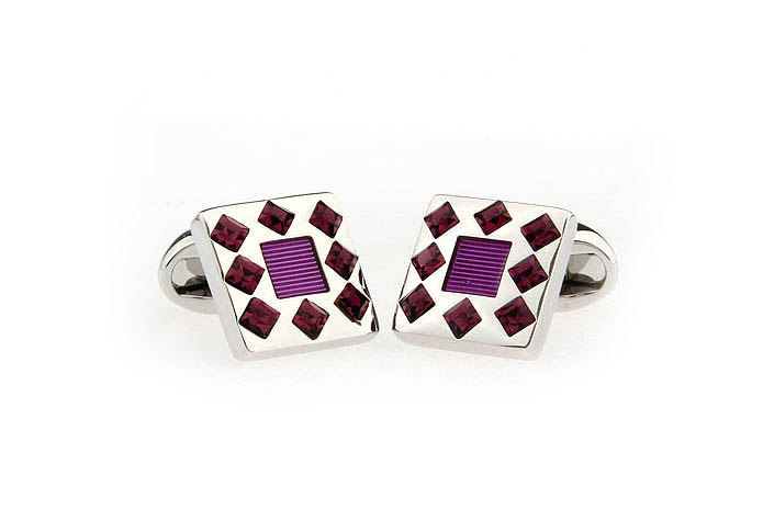  Purple Romantic Cufflinks Crystal Cufflinks Wholesale & Customized  CL652145