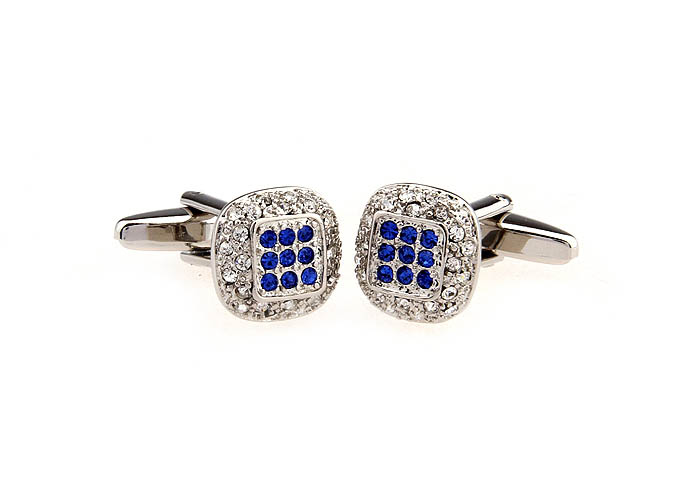  Blue White Cufflinks Crystal Cufflinks Wholesale & Customized  CL652191