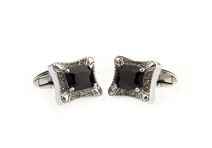  Black White Cufflinks Crystal Cufflinks Wholesale & Customized  CL652270