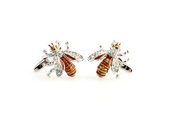 Bee Cufflinks  White Purity Cufflinks Crystal Cufflinks Animal Wholesale & Customized  CL652278