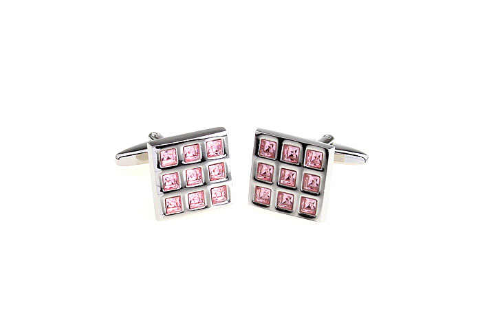  Pink Charm Cufflinks Crystal Cufflinks Wholesale & Customized  CL652290