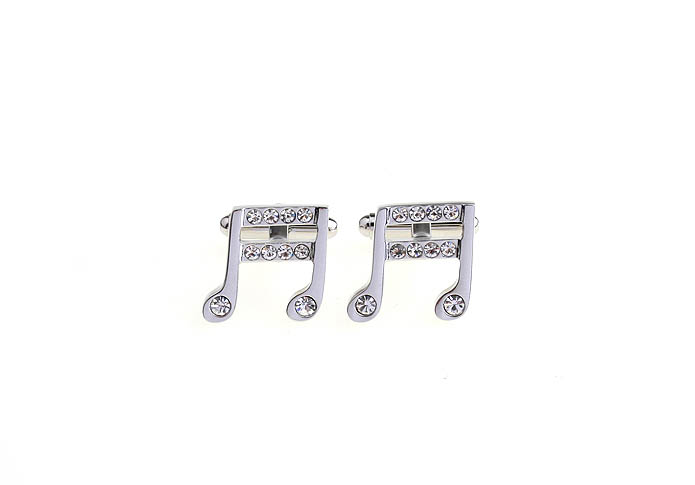 Musical notes Cufflinks  White Purity Cufflinks Crystal Cufflinks Music Wholesale & Customized  CL652391