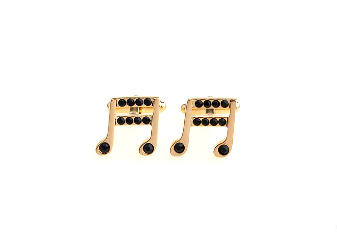 Musical notes Cufflinks  Gold Luxury Cufflinks Crystal Cufflinks Music Wholesale & Customized  CL652396