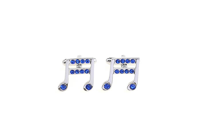 Musical notes Cufflinks  Blue Elegant Cufflinks Crystal Cufflinks Music Wholesale & Customized  CL652405