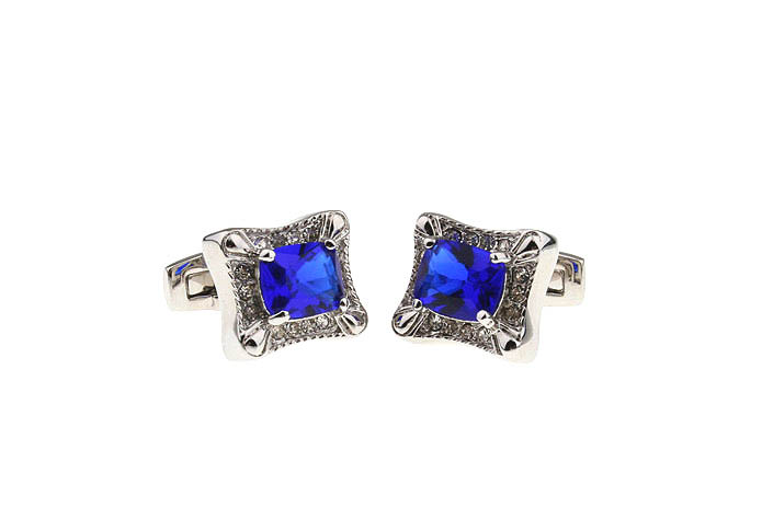  Blue White Cufflinks Crystal Cufflinks Wholesale & Customized  CL652446