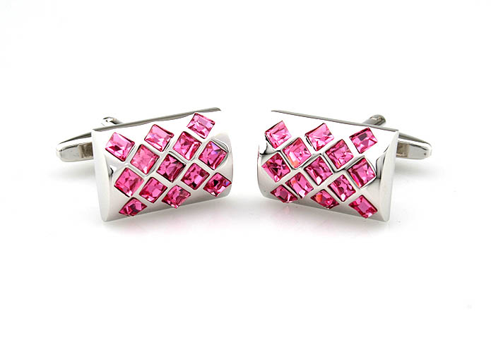  Pink Charm Cufflinks Crystal Cufflinks Wholesale & Customized  CL652486
