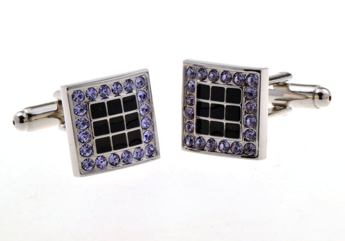  Purple Romantic Cufflinks Crystal Cufflinks Wholesale & Customized  CL653515