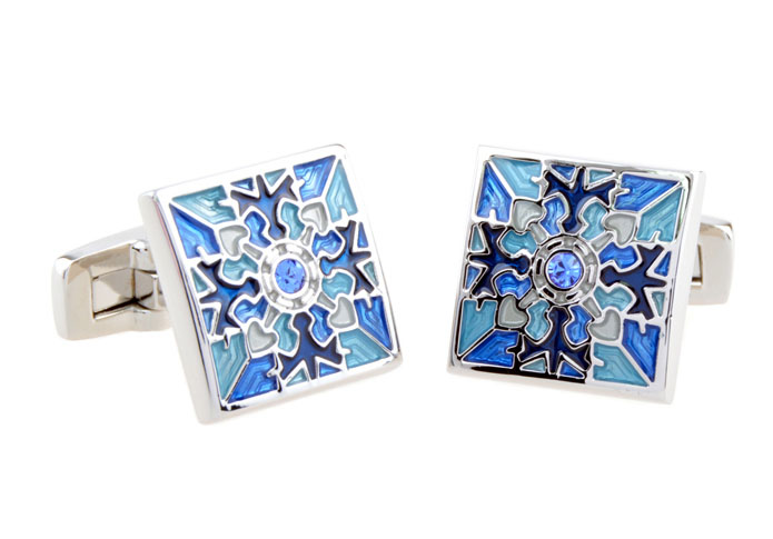 Greece pattern Cufflinks  Blue Elegant Cufflinks Crystal Cufflinks Funny Wholesale & Customized  CL653705