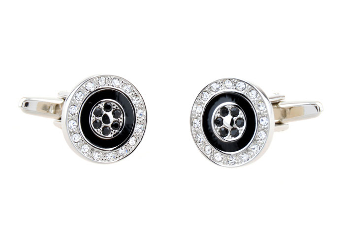  Black White Cufflinks Crystal Cufflinks Wholesale & Customized  CL653760