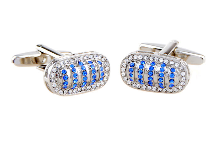  Blue White Cufflinks Crystal Cufflinks Wholesale & Customized  CL653764