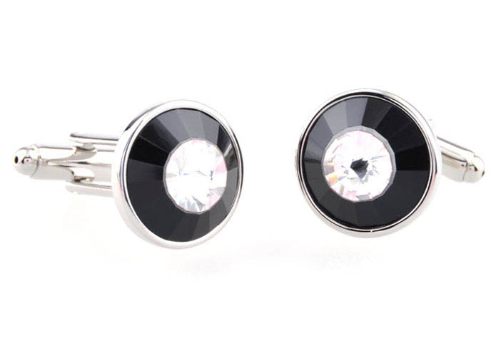  Black White Cufflinks Crystal Cufflinks Wholesale & Customized  CL653979