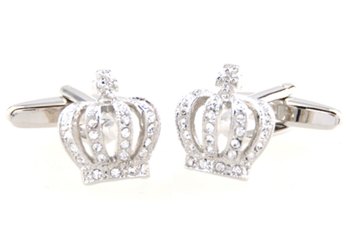An crown Cufflinks  White Purity Cufflinks Crystal Cufflinks Wholesale & Customized  CL654128