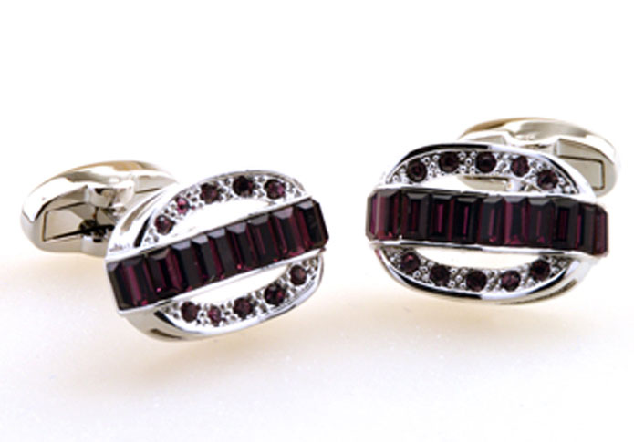 Purple Romantic Cufflinks Crystal Cufflinks Wholesale & Customized CL655261