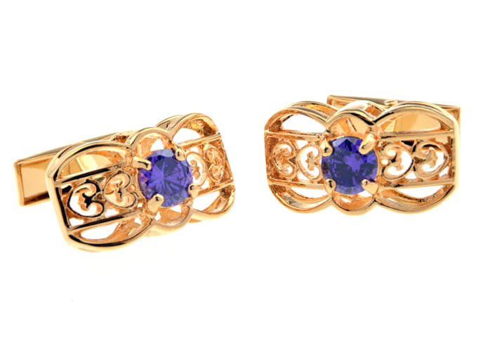 Gold Luxury Cufflinks Crystal Cufflinks Wholesale & Customized CL655553