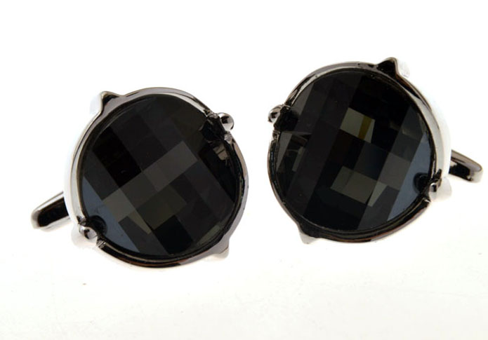  Black Classic Cufflinks Crystal Cufflinks Wholesale & Customized  CL655558