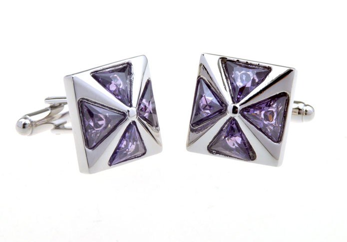  Purple Romantic Cufflinks Crystal Cufflinks Wholesale & Customized  CL656318
