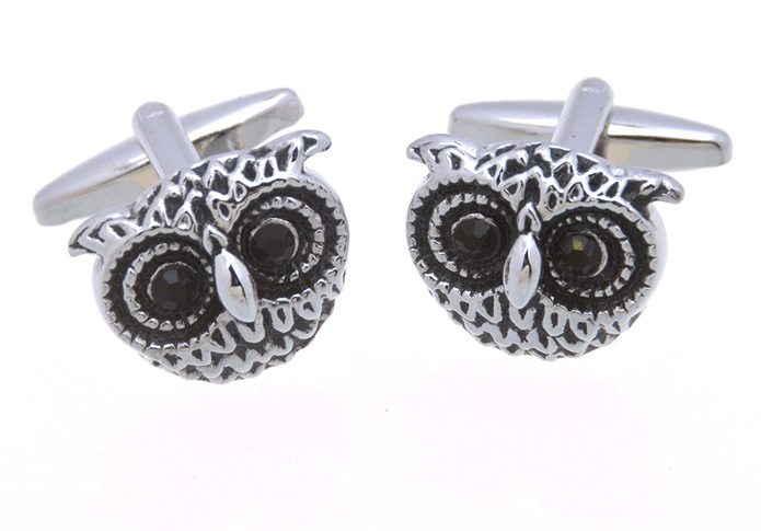 Owl Cufflinks  Black Classic Cufflinks Crystal Cufflinks Animal Wholesale & Customized  CL657383