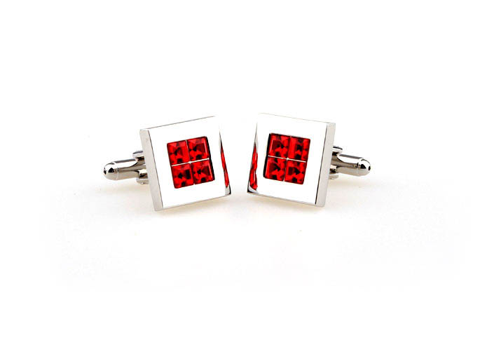  Red Festive Cufflinks Crystal Cufflinks Wholesale & Customized  CL663853
