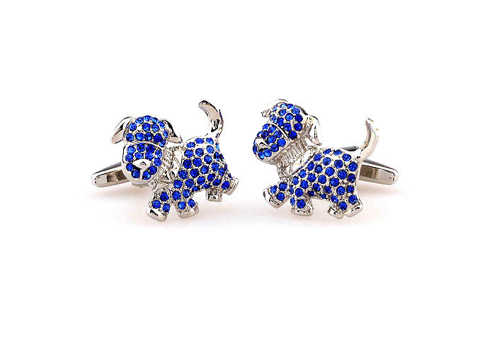 Dog Cufflinks  Blue Elegant Cufflinks Crystal Cufflinks Animal Wholesale & Customized  CL664003