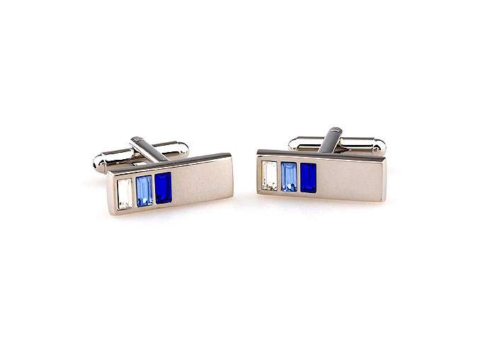  Blue White Cufflinks Crystal Cufflinks Wholesale & Customized  CL664018