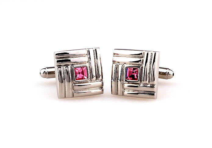  Pink Charm Cufflinks Crystal Cufflinks Wholesale & Customized  CL664054