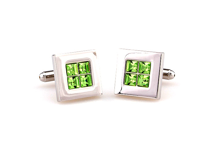  Green Intimate Cufflinks Crystal Cufflinks Wholesale & Customized  CL664075