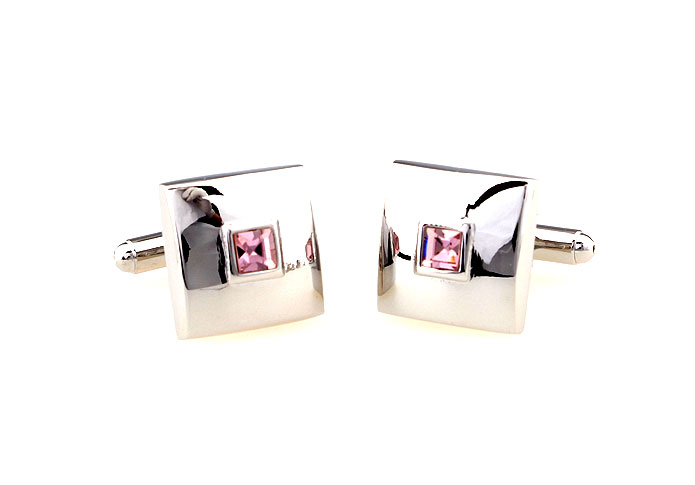  Pink Charm Cufflinks Crystal Cufflinks Wholesale & Customized  CL664104