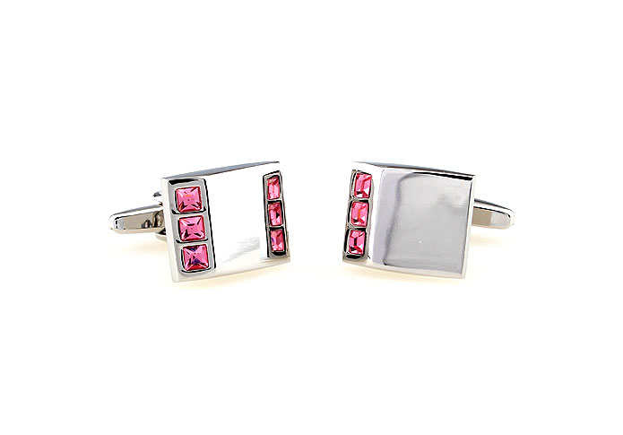  Pink Charm Cufflinks Crystal Cufflinks Wholesale & Customized  CL664158