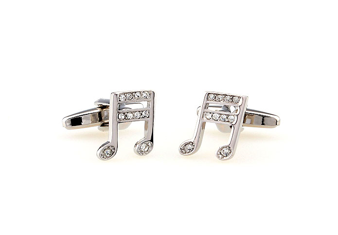Musical notes Cufflinks  White Purity Cufflinks Crystal Cufflinks Music Wholesale & Customized  CL664237