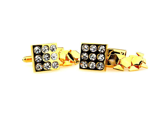  Gold Luxury Cufflinks Crystal Cufflinks Wholesale & Customized  CL664351