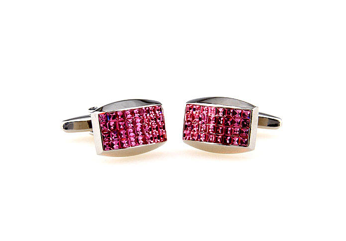  Pink Charm Cufflinks Crystal Cufflinks Wholesale & Customized  CL664428