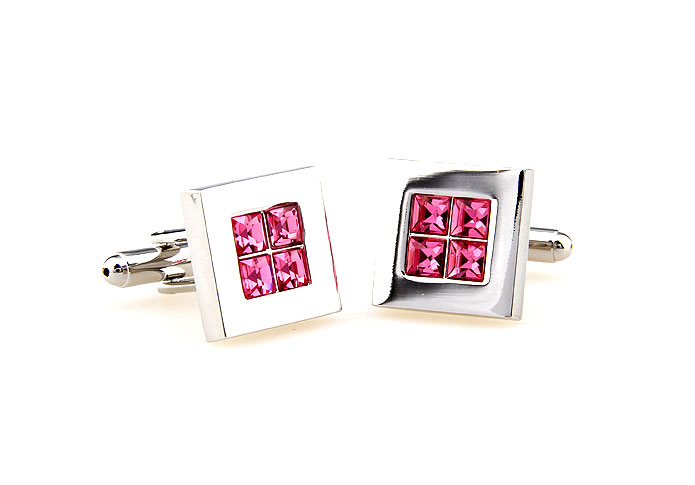  Pink Charm Cufflinks Crystal Cufflinks Wholesale & Customized  CL664610