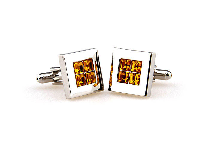  Yellow Lively Cufflinks Crystal Cufflinks Wholesale & Customized  CL664613