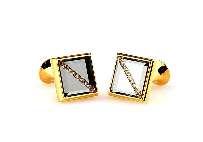  Gold Luxury Cufflinks Crystal Cufflinks Wholesale & Customized  CL664824