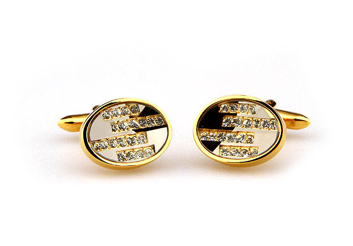  Gold Luxury Cufflinks Crystal Cufflinks Wholesale & Customized  CL665026