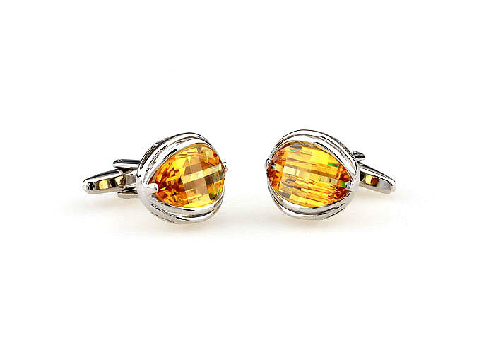  Yellow Lively Cufflinks Crystal Cufflinks Wholesale & Customized  CL665395
