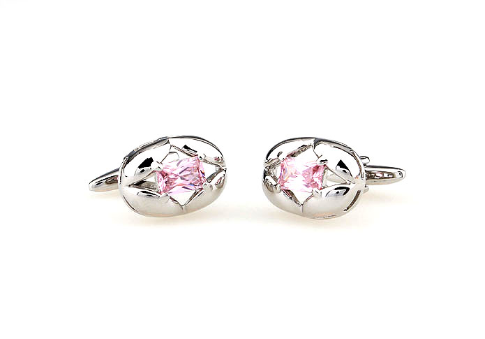  Pink Charm Cufflinks Crystal Cufflinks Wholesale & Customized  CL665455