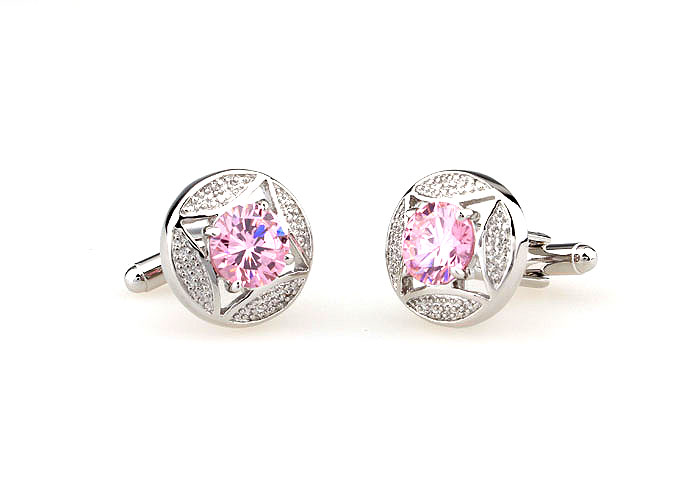  Pink Charm Cufflinks Crystal Cufflinks Wholesale & Customized  CL665505