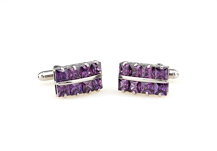 Purple Romantic Cufflinks Crystal Cufflinks Wholesale & Customized  CL665562