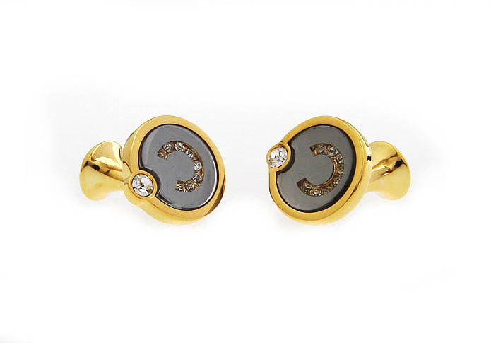  Gold Luxury Cufflinks Crystal Cufflinks Wholesale & Customized  CL665614