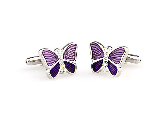 Butterfly Cufflinks  White Purity Cufflinks Crystal Cufflinks Animal Wholesale & Customized  CL665812