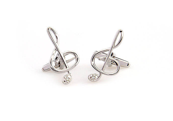 Musical notes Cufflinks  White Purity Cufflinks Crystal Cufflinks Music Wholesale & Customized  CL665848
