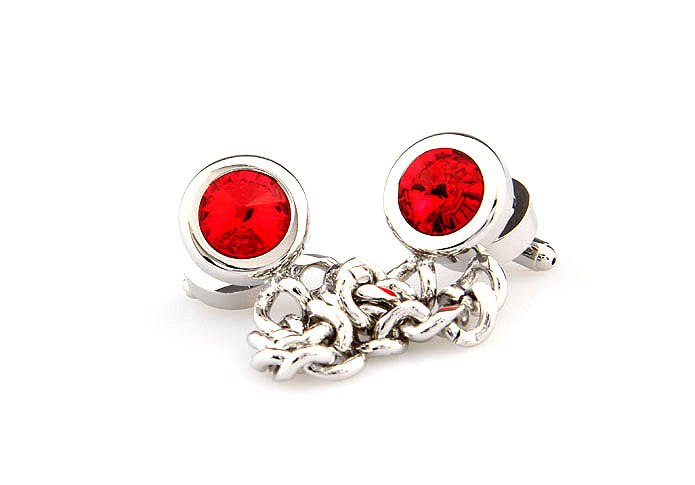 Chain Cufflinks  Red Festive Cufflinks Crystal Cufflinks Funny Wholesale & Customized  CL665886