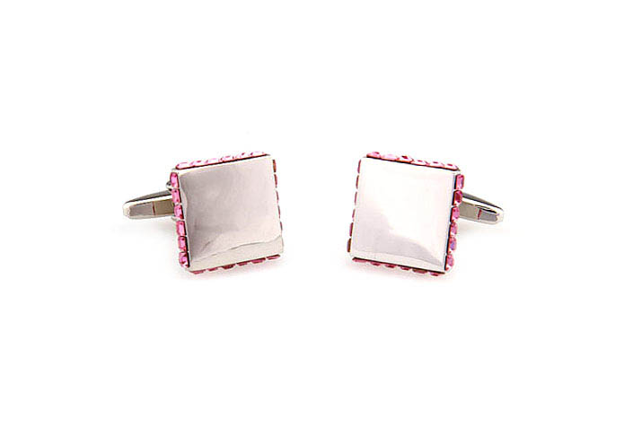  Pink Charm Cufflinks Crystal Cufflinks Wholesale & Customized  CL665902